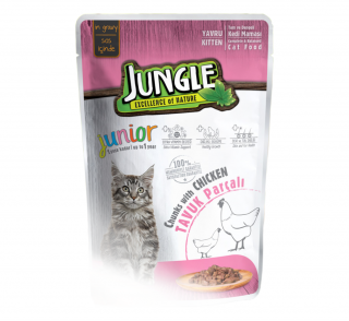 Jungle Pouch Junior Tavuklu 100 gr Kedi Maması kullananlar yorumlar